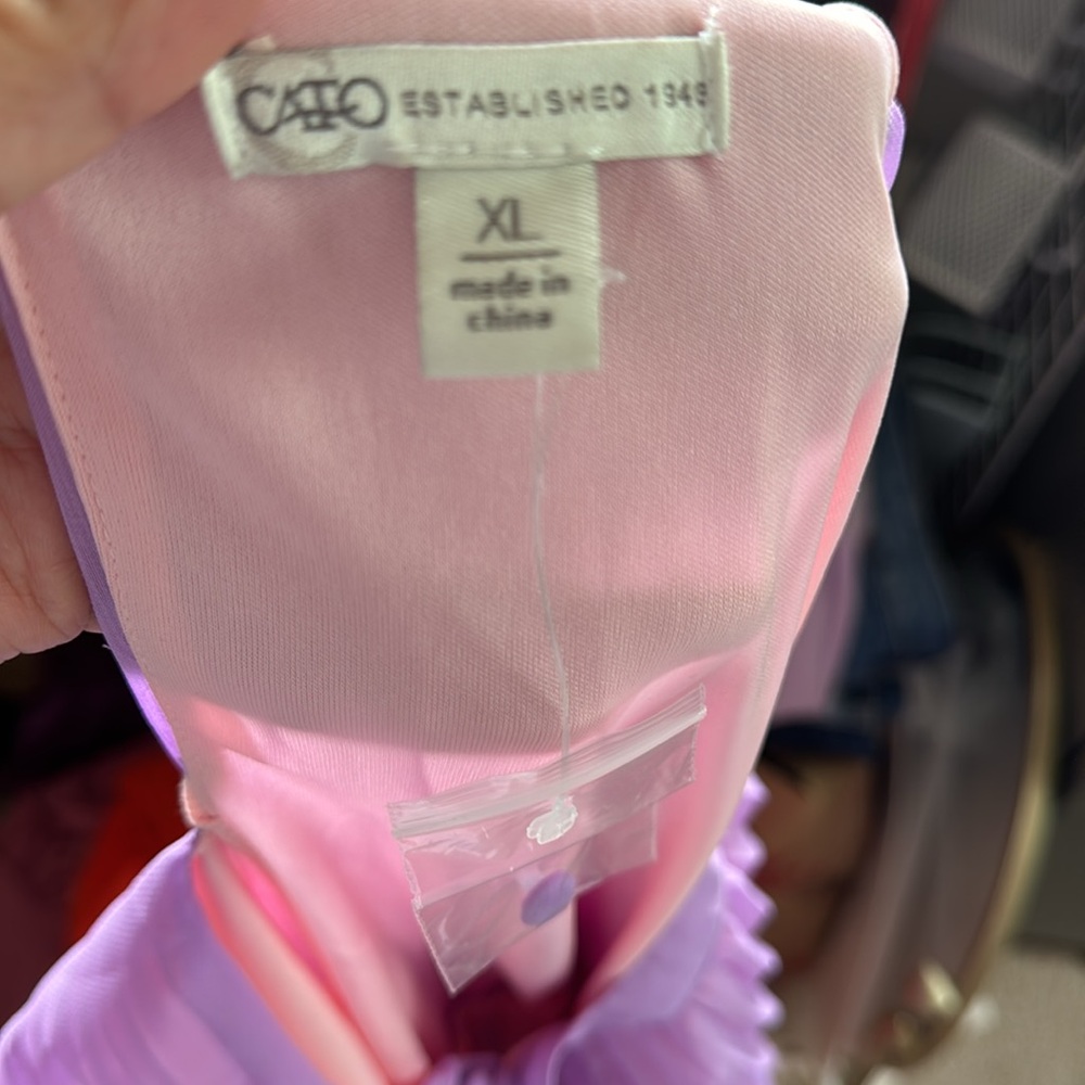 Cato Purple and Pink Pleated Maxi Dress - Picture 5 of 5
